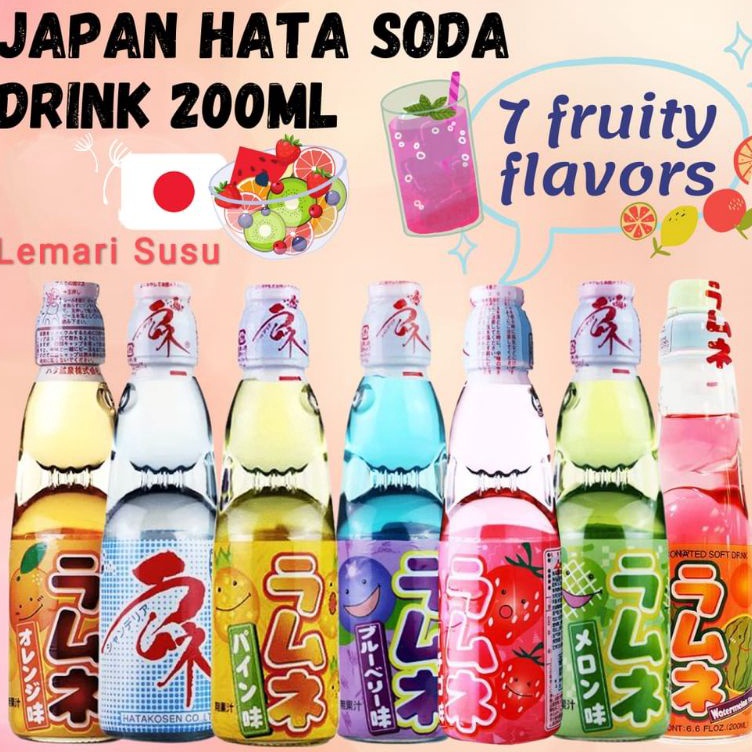 

Big Sale Ramune soda jepang hatakosen ramune hata ramune 200ml japanese fruit soda buah jepang