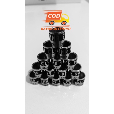 25 biji RING BURUNG MERPATI BAJA BLOK TINGGI(REQUES NAMA + NO HP
