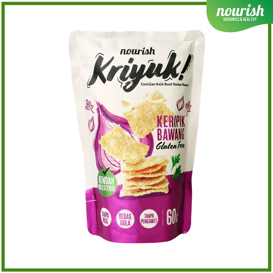 

Sale KRIYUK! Keripik Bawang Gluten Free Rendah Kolesterol, NO MSG 60gr Pasti Murah