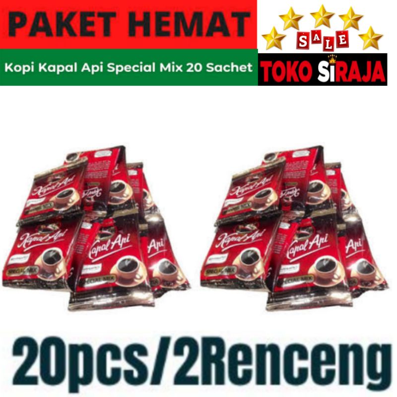 

2 RENCENG KOPI KAPAL API MIX ISI 20 BUNGKUS / KOPI KAPAL API MIX 20 SACHET