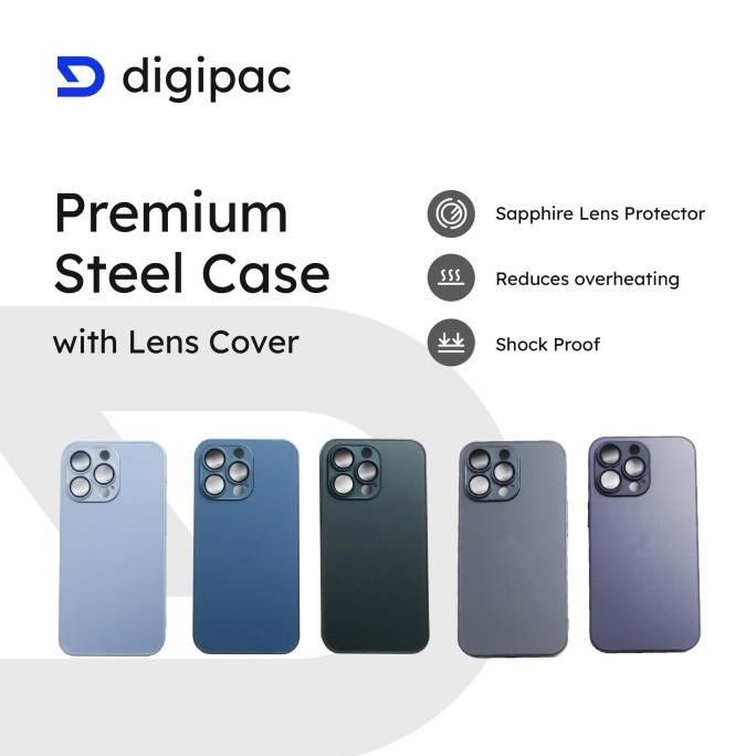 Case iPhone 11 12 13 14 Pro Max Matte Lens Protector Casing ProSteel