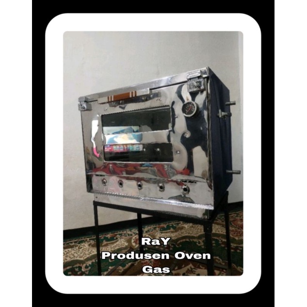 Oven Gas Stainless Ukuran 60x40x55 Cm, Oven Gas Api Atas Bawah, Promo Oven Gas, Paket Oven Gas Lengk