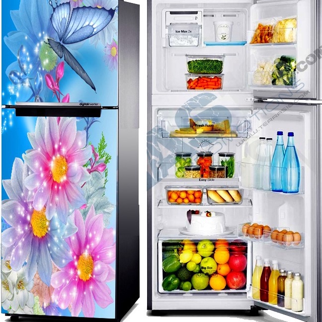 Super Promo Stiker Kulkas 2 Pintu Motif Bunga