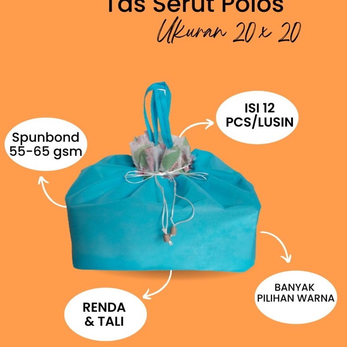 KDWK1292 Terlaris ftmstore Tas hajatan serut kotak snack kotak nasi 20 x 20 besek syukuran tas hajat