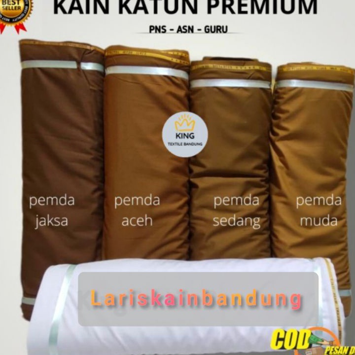 Terkini KAIN PEMDA KHAKI/WOOL BAHAN KAIN SERAGAM DINAS PEMDA/PNS/PDH/ASN,KATUN LEMBUT/ KAIN DASAR PN