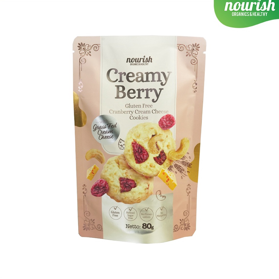 

Stock Banyak Creamy Berry - Gluten Free Cranberry Cream Cheese Cookies 80gr ★★★★