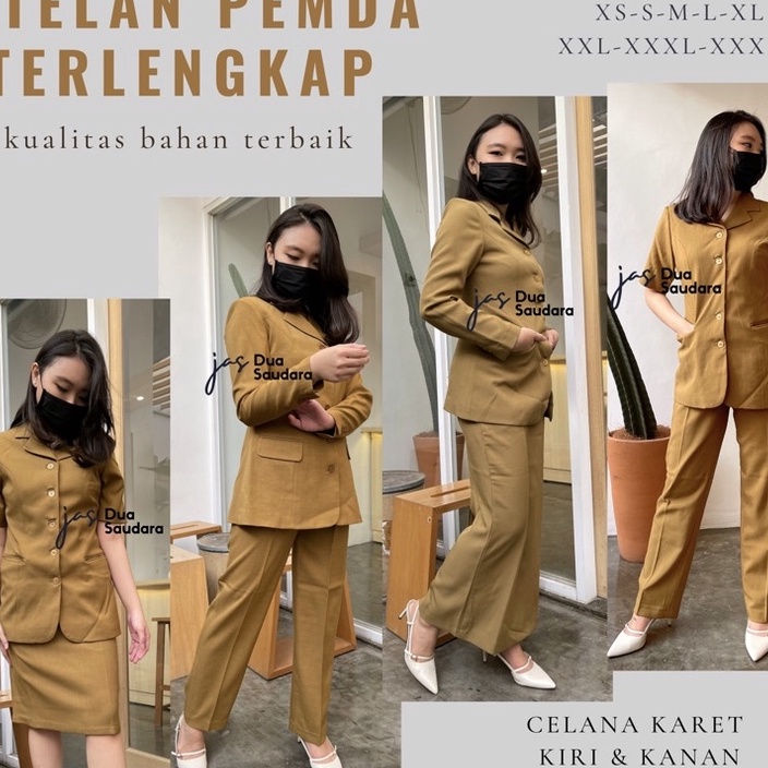 Terkini PEMDA / KHAKI WANITA / SERAGAM PEMDA / BAJU DINAS / SERAGAM DINAS Terlaris