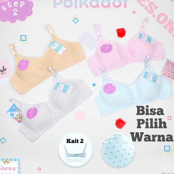 Terkini Sorex 2304 BH Bra Remaja ABG Miniset Young Step 2 Katun Busa Tipis