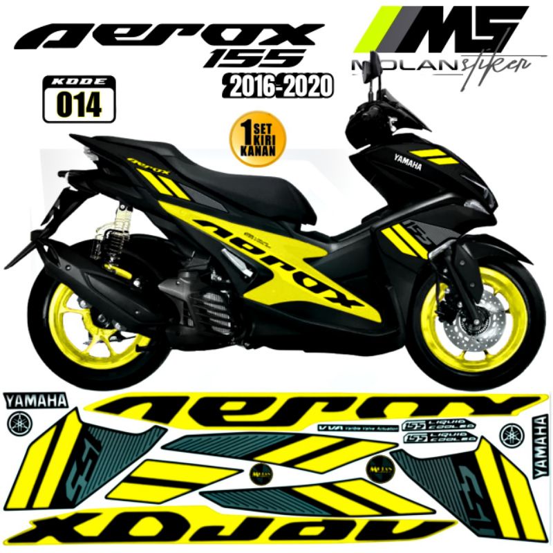 Decal Sticker Striping Variasi Aerox Old Aerox 155 Old 2016-2019 Aerox 155 Lama Yamaha Aerox 155 Vva