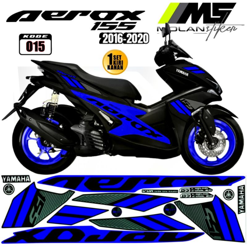 Decal Sticker Striping Variasi Aerox Old Aerox 155 Old 2016-2019 Aerox 155 Lama Yamaha Aerox 155 Vva