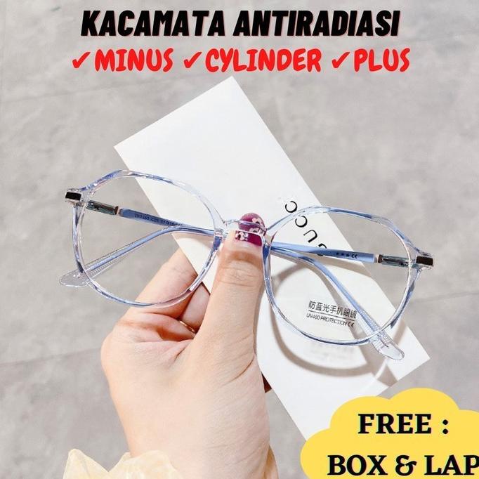 Terbaik Kacamata Wanita/Lensa Photocromic/Kacamata Minus Antiradiasi [Brt2053] Stok Terbatas