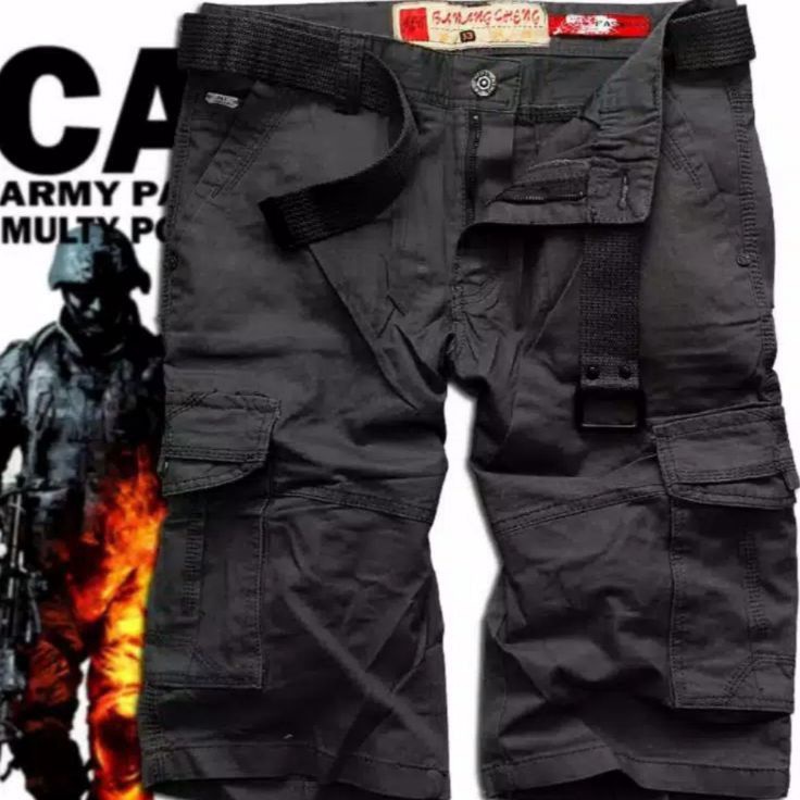 Baru Celana Cargo pendek pdl IMPORT Ba Wang Cheng