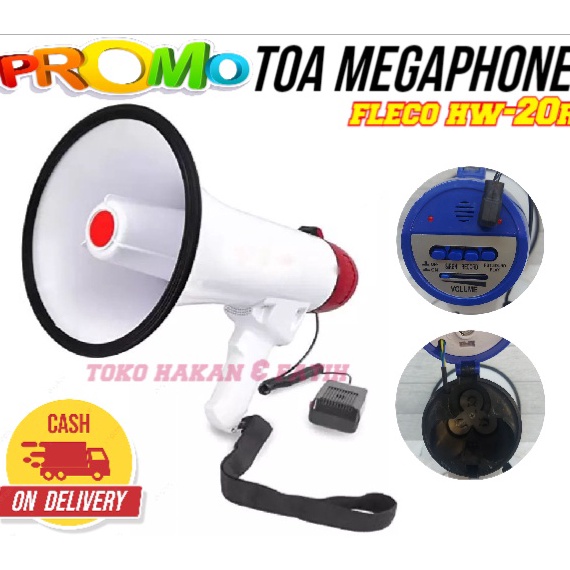 Terlaris Pengeras Suara Megaphone Toa Besar Fleco Multifungsi HW-20R/ Toa Murah - TOA Megaphone / Pe