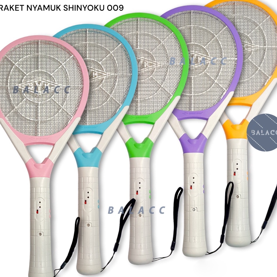 Murah Raket Nyamuk Shinyoku 009 / Raket Nyamuk Cas Rechargeable / Perangkap Nyamuk / Pembasmi Serang