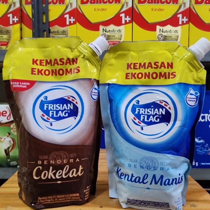 

TRVY2472 Ready Stok MURAH BANGET!!! Susu Kental Manis Bendera Frisian Flag Coklat Dan Putih 545gr Termurah