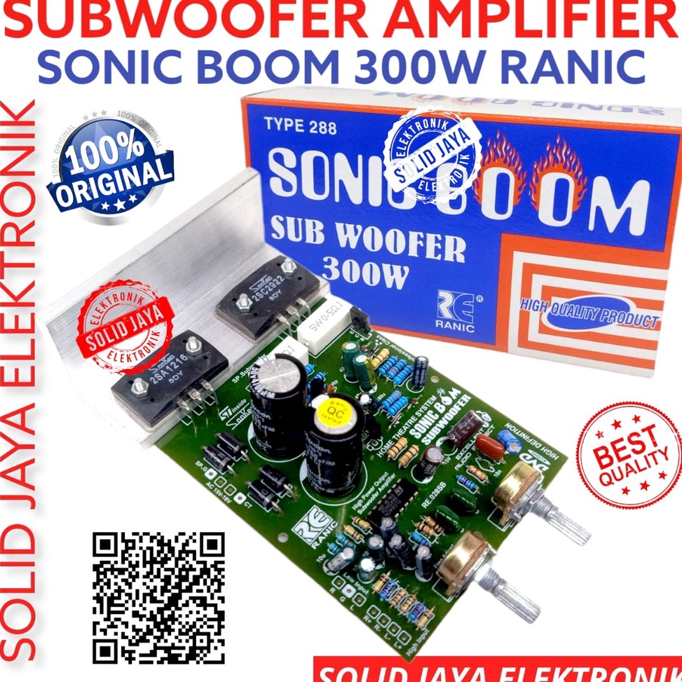 ☒Rgj KIT POWER SUBWOOFER SONIC BOOM 300W SONIC BOOM SANKEN II SUB 300 WATT W AMPLIFIER PLUS PSU RANI