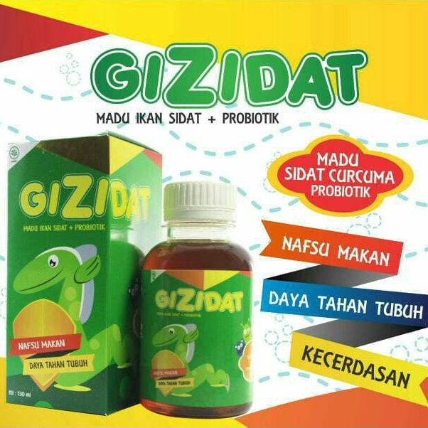 Pasti Murah GIZIDAT Vitamin Penambah Nafsu Makan Berat Badan Anak & Bayi - Suplemen Madu Temulawak A