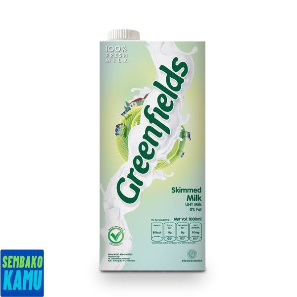 

greenfields Uht Hi-Calcium Skimmed 1 Liter - Susu