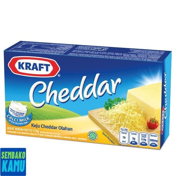 

Kraft Cheese Cheddar Block 165 gr - Keju