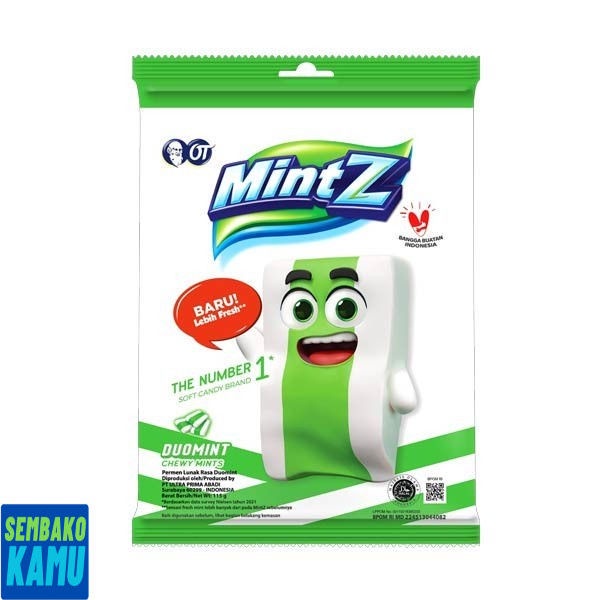 

Mintz Chewy Doublemint Candy Bag 115 gr - Permen