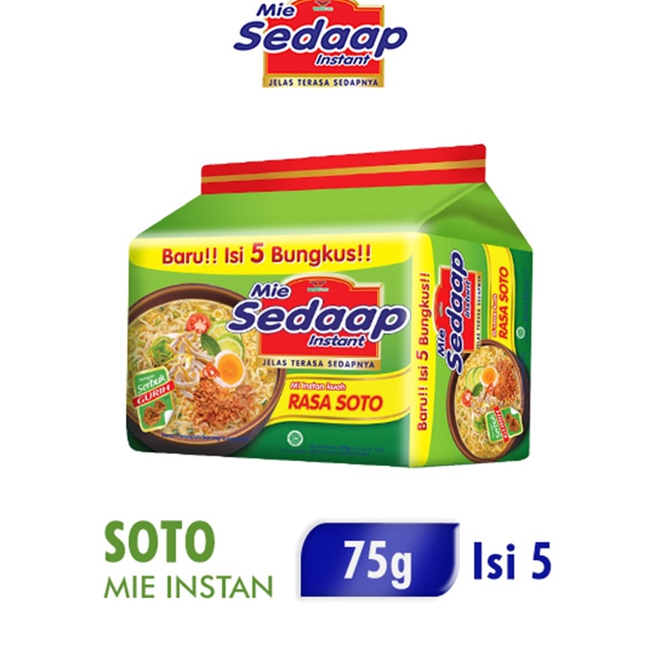 

CHGZ3405 COD SEDAAP Mie Instan Soto Isi 5 Bag 75GR
