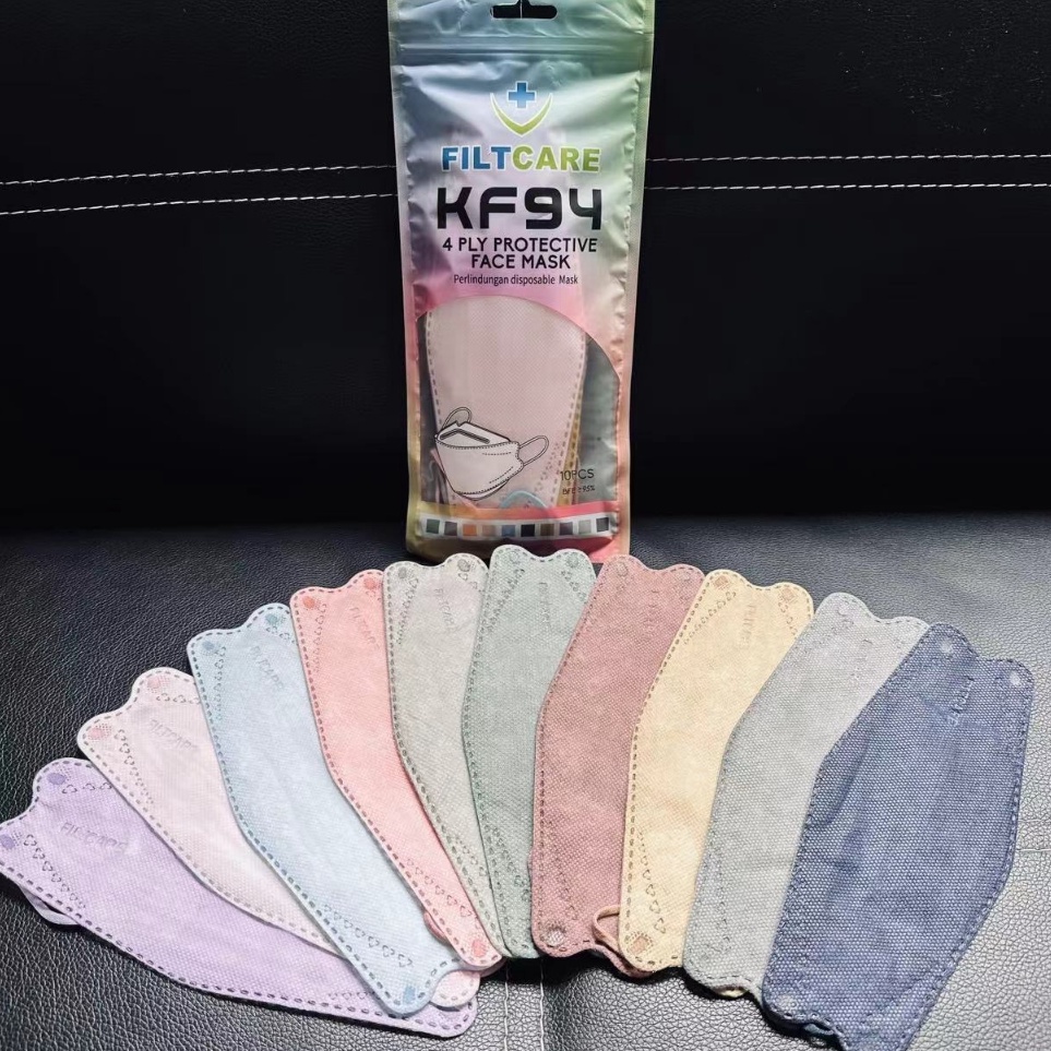 Terlaku. FILTCARE Masker KF94 Korea 4 ply Premium isi 10 pcs High Quality KEMENKES (ORI 100%/Uang Ke