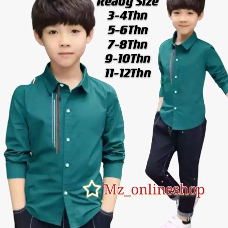 Seller kemeja anak laki laki Tobi 3-12tahun / kemeja anak laki laki import / baju kemeja anak laki l