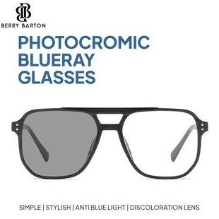 New Kacamata Pilot Berrybarton Pegas Bisa Minus Photocromic Blueray 801 Original
