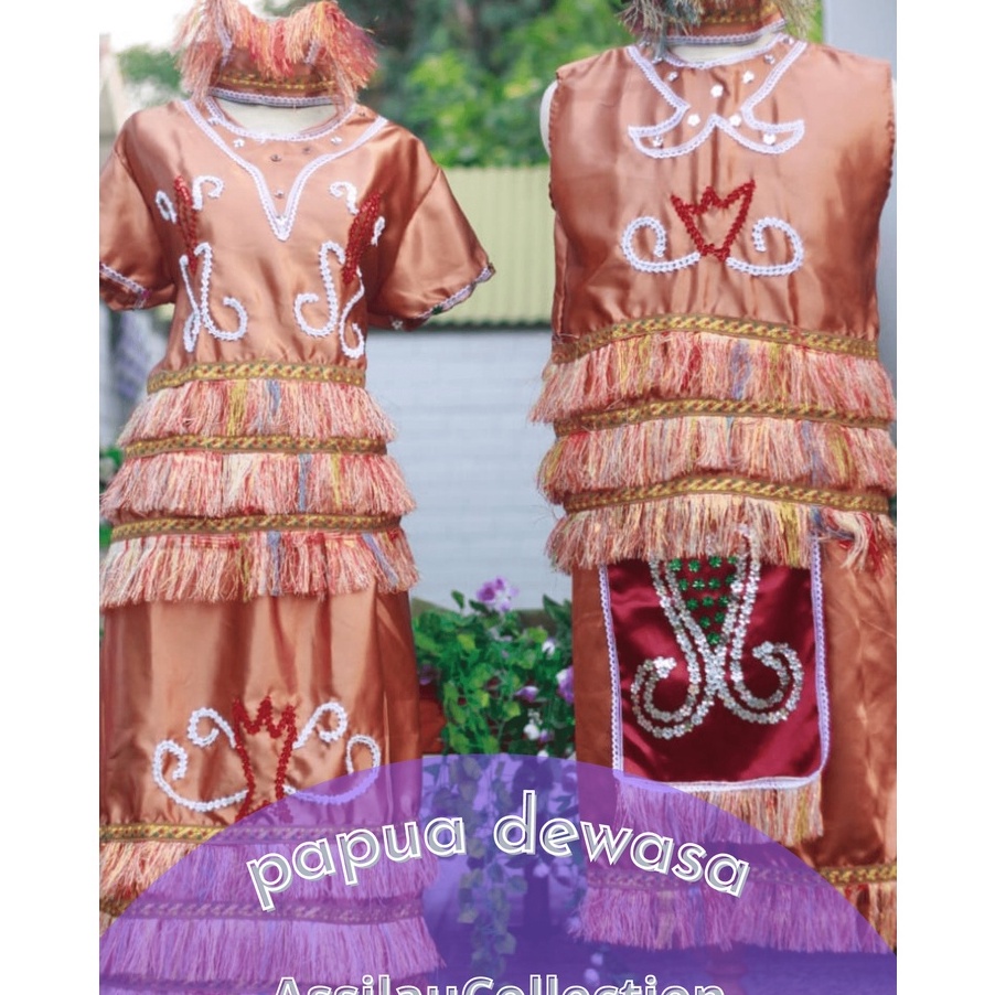 ✰Diskon!!✰ Baju adat papua/adat tradisional papua/pakaian adat papua satuan dewasa