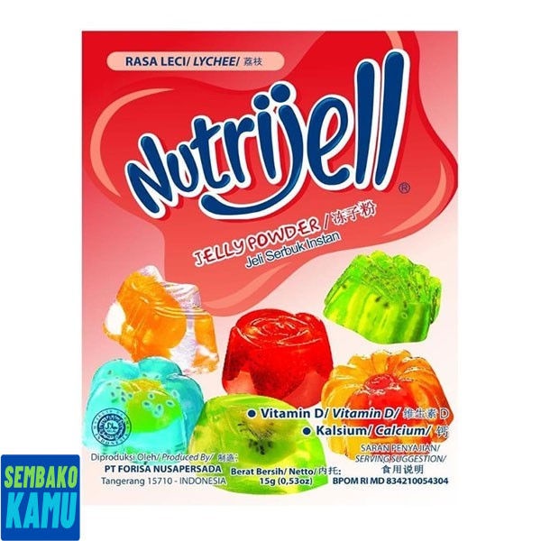 

Nutrijell Rasa Lychee 15 gr