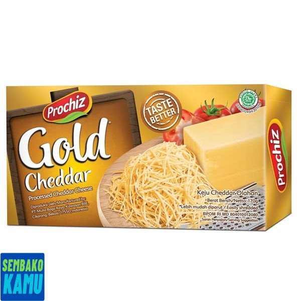 

Prochiz Cheddar Cheese Gold 160 gr - Keju