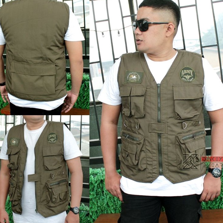 Best Product ROMPI JEEP LORENG / Rompi nakes / rompi lapangan / Rompi crew / Rompi kesehatan / Rompi