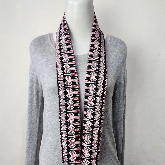 GNDJ7991 TERBARU  Promo Others Syal Leher Batik Pria Scarf Wanita Merah Hitam 14