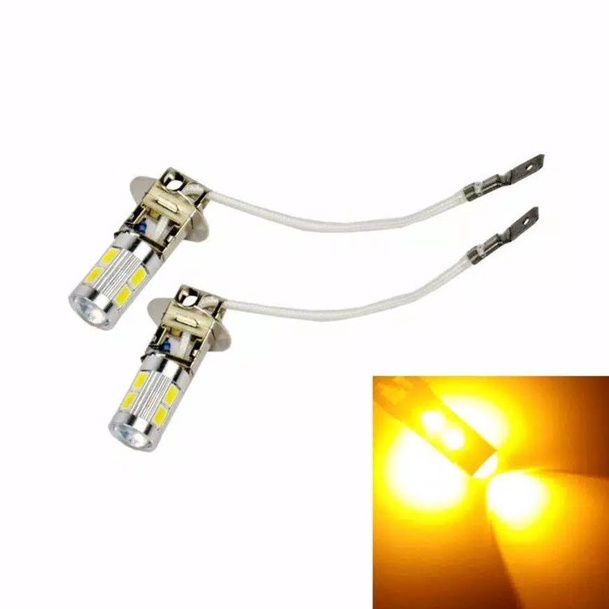 Terlaku.. Lampu Foglamp H3 LED 10 Titik Mata SMD 5730 Kuning Yellow Fog Lamp