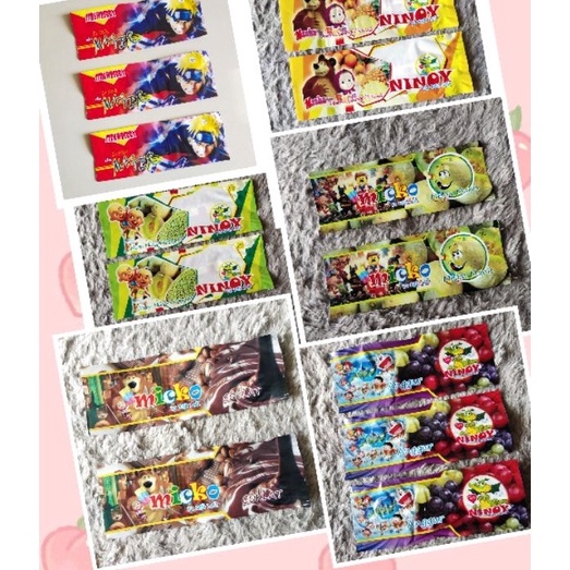 

ZMHS4642 Terbaru Bungkus Kemasan Plastik Es Krim Es Loli / Es Stik MICKO NINOY