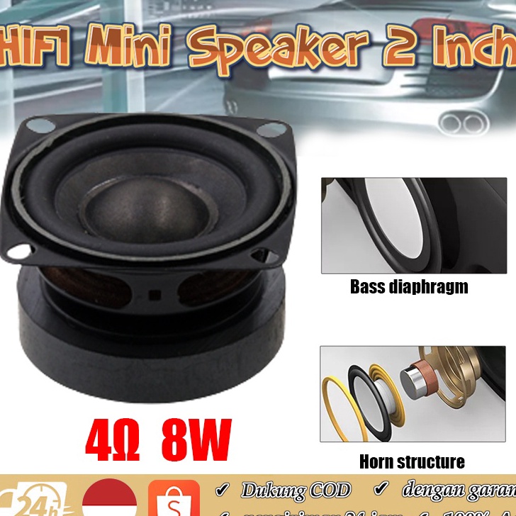 LUL371 HIFI Mini Speaker 2 inch 4Ω 8W bass Pemutar Bluetooth 2 inch High Power mid-woofer Super Low Bass Magnet ===