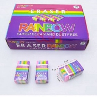 

FYSW2894 Jangan Sampai Kehabisan!!! 1 PAK 40 PCS SQUEEZY ERASER RAINBOW ER-SQ01