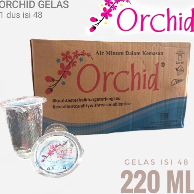 

Air mineral gelas orchid 1 dus isi 48 aqua 220ml harga terjangkau
