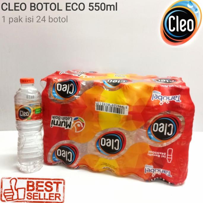 Cleo Botol 550ml air mineral eco pak 24 botol 550 ml