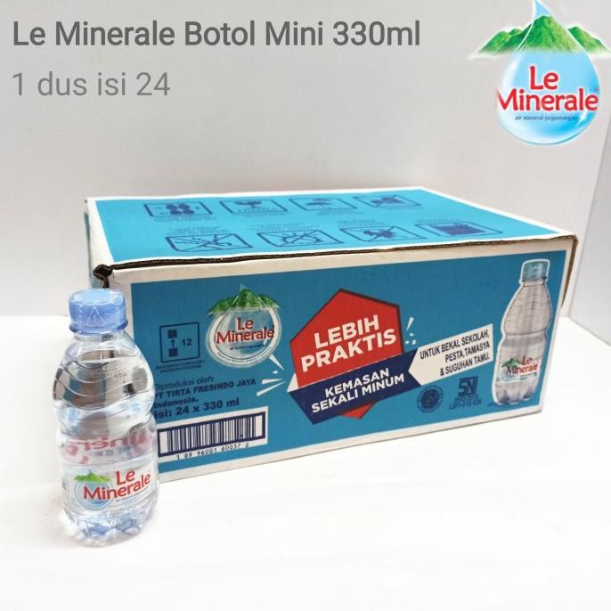 Le mineral botol mini 330ml air mineral 1 dus isi 24