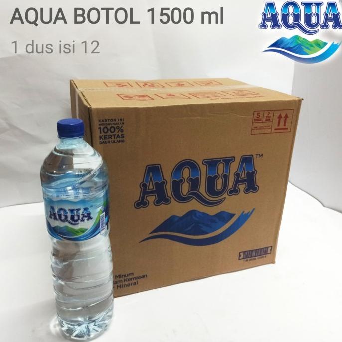 

Aqua botol 1500ml air mineral 1 dus isi 12