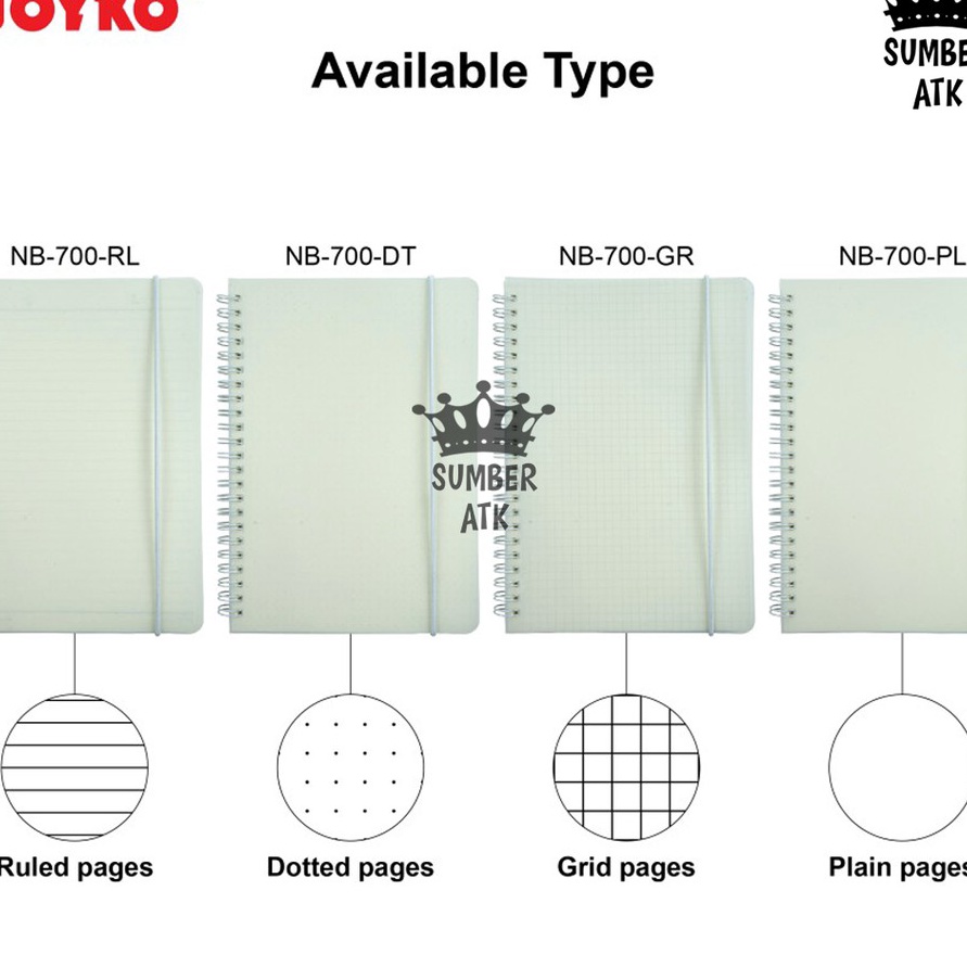 

LNNB5936 (C6369] Joyko Notebook Diary Agenda Buku Catatan NB-700 Dotted Grid Plain Ruled