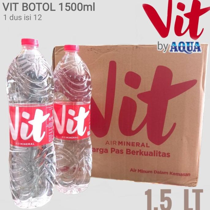 

Vit air mineral botol 1500ml harga pas berkualitas by aqua 1,5 liter