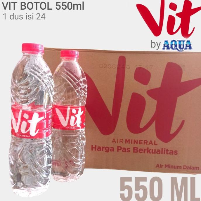 

Vit air mineral botol 550ml by aqua harga pas berkualitas