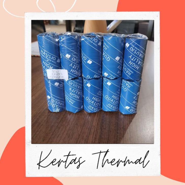 

GYMS5456 Terlaku... Kertas termal printer bluetooth Hausjo 57x32 mm Premium Quality isi 10 roll