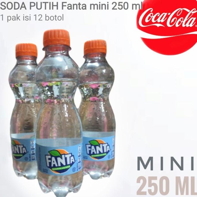 

Fanta soda putih botol mini 250 ml ecer 1 pak isi 12