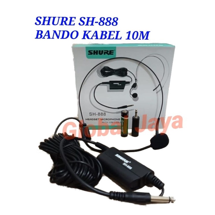 ¯ mic bando shure sh-888 kabel 10m / mic shure sh888 bando / mic headset shure mic ceramah mic teraw