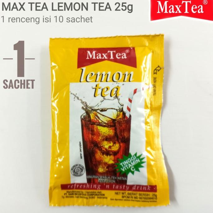 

Max Tea teh lemon 25g isi 10 sachet renceng pak dus by indocafe