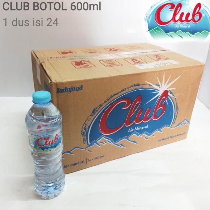 Club botol 600ml air mineral 600 ml 1 dus isi 24