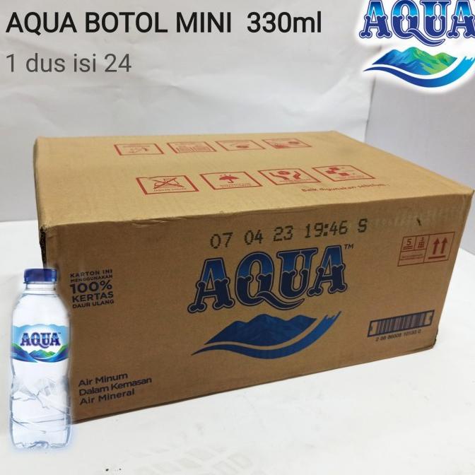 

Aqua botol 330ml air mineral 1 dus isi 24